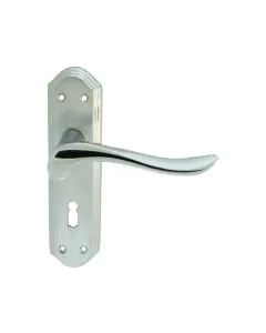 Lytham Lever on Backplate - Satin and Polished Chrome Dual Finish / Lock