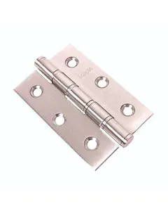 Butt Hinge 1/2 Hour Fire Rated 100x75x2.5/3.0mm Satin Stainless Steel (Pair)