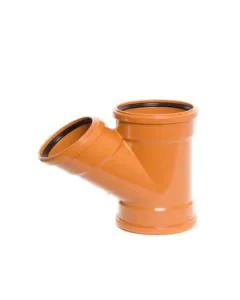 Sewer Y 45 Degree Triple Socket - 160mm