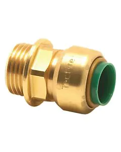 Tectite Push Fit Brass Straight Tap Connector - 19.05 mm