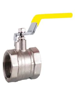 Gas Lever Ball Valve Female/Female 3/4inch - Yellow