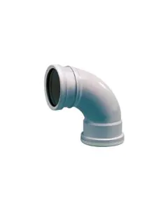 Soil Pipe 90 Degree Double Socket Bend 110mm - Grey