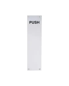 Finger Plate PUSH 300x75mm Satin Aluminium