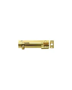 Necked Barrel Bolt Cranked  - 100 mm / Polished Chrome