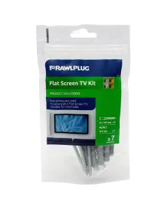 Rawlplug Flat Screen TV Kit - 8 mm x 100 mm / 6 pcs.