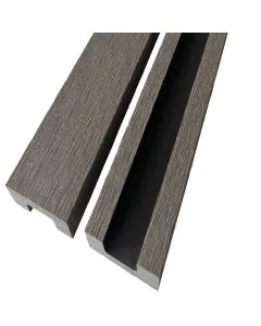 Composite Fence Trim Grey 1.8M  (Pack of 2) - (Wood Panel Replacement Trim)