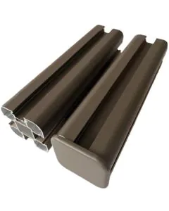 Composite Fence Post Aluminum Brown 1.86M  