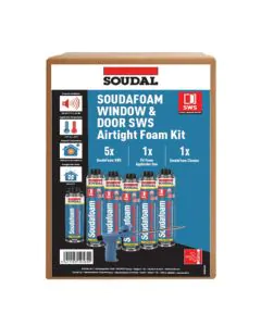 Soudal SWS Airtight Foam Pack (5 x Foam 1 x Cleaner 1x Gun)