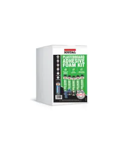 Soudal Plasterboard Adhesive Foam Pack (5 x Foam 1 Cleaner 1 Gun)
