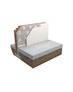 62.5mm Polyiso Insulated Board 2438x1200x50mm+12.5mm - Unilin Insulation XT/TL (Dot&Dab) Thermal Liner