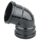 Black Soil Bend 45 Degree Double Socket - 110mm  