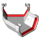Freeflow Square Gutter Angle 135 Degree - White