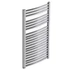 Heated Towel Rail Chrome Curved 1200x600