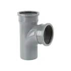 Soil Pipe Double Socket Tee 110mm - Grey