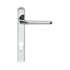 Narrow Plate with Straight Lever Handle - 92 mm / Polished Chrome