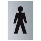 Sign MALE Self Adhesive Chrome Plated 150x100mm 