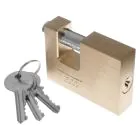 Tessi Rectangular Brass Padlock - 70 mm