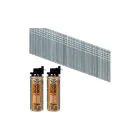 Paslode F16 Galvanised Angled Brad Nails incl. Gas 63mm 2000pcs