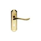 Lytham Lever on Backplate - Satin and Polished Brass