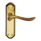 GRANTHAM WC Lever On Plate Doorpack Includes: Lock, 3 Hinges Electro/Satin Brass