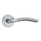 Fortessa Verto Lever on Rose Handle Privacy Set Satin Nickel